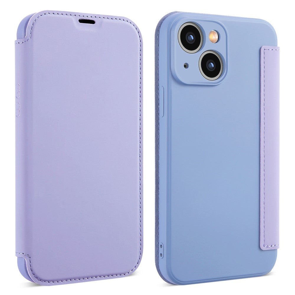 Til iPhone 15 Kortholder Støtteben Flydende Silikone Stødsikkert Beskyttelsescover Blød Telefoncover