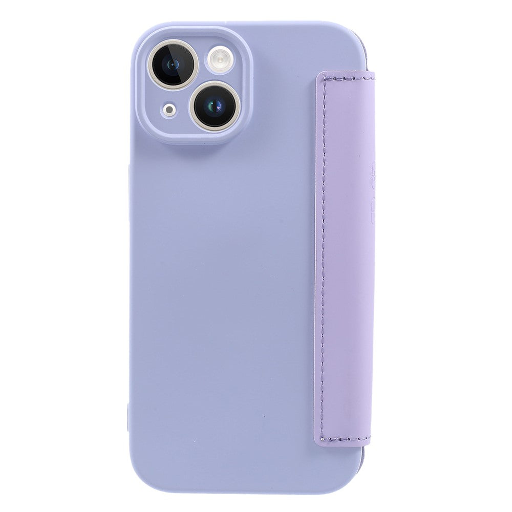 Til iPhone 15 Kortholder Støtteben Flydende Silikone Stødsikkert Beskyttelsescover Blød Telefoncover