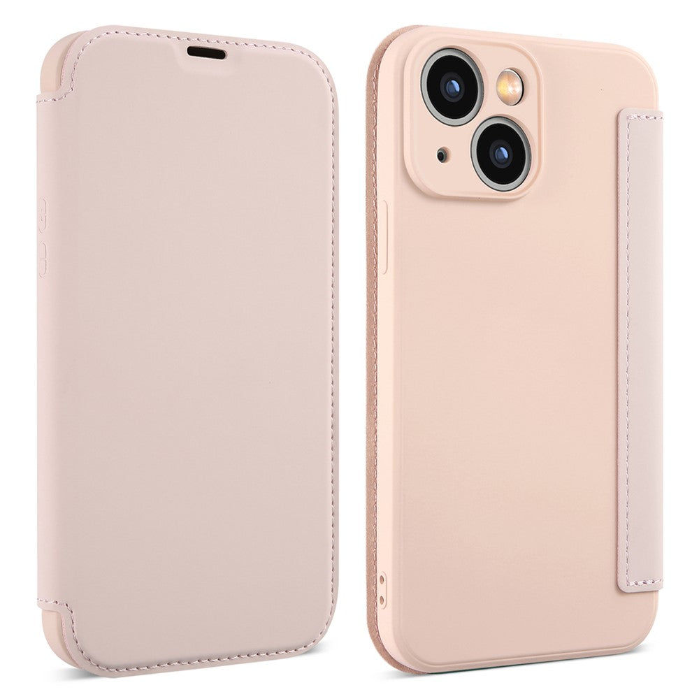 Til iPhone 15 Kortholder Støtteben Flydende Silikone Stødsikkert Beskyttelsescover Blød Telefoncover
