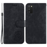 For Samsung Galaxy A03s (166.5mm) Cute Tiger Imprint Phone Case Leather Wallet Stand Cover