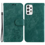 For Samsung Galaxy A23 5G (Global Version) / A23 4G Cartoon Tiger Imprint Phone Cover Leather Wallet Stand Shell
