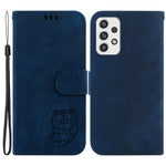 For Samsung Galaxy A23 5G (Global Version) / A23 4G Cartoon Tiger Imprint Phone Cover Leather Wallet Stand Shell