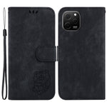 For Huawei nova Y61 4G Leather Wallet Stand Anti-shock Cover Lovely Tiger Imprint Phone Case