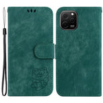 For Huawei nova Y61 4G Leather Wallet Stand Anti-shock Cover Lovely Tiger Imprint Phone Case