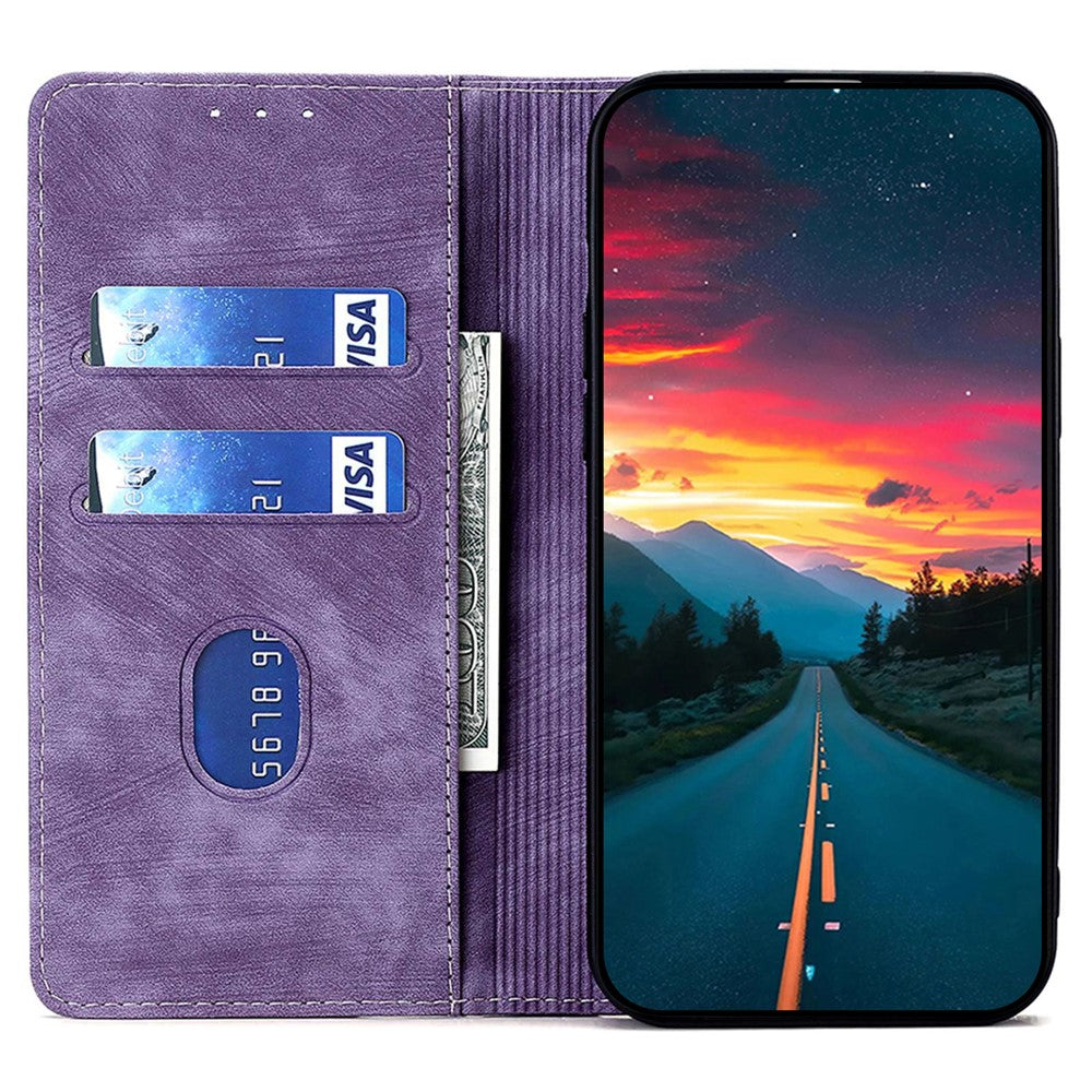 For iPhone 15 Plus RFID Blocking Leather Wallet Phone Case Magnetic Anti-drop Stand Cover