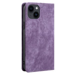 For iPhone 15 Plus RFID Blocking Leather Wallet Phone Case Magnetic Anti-drop Stand Cover