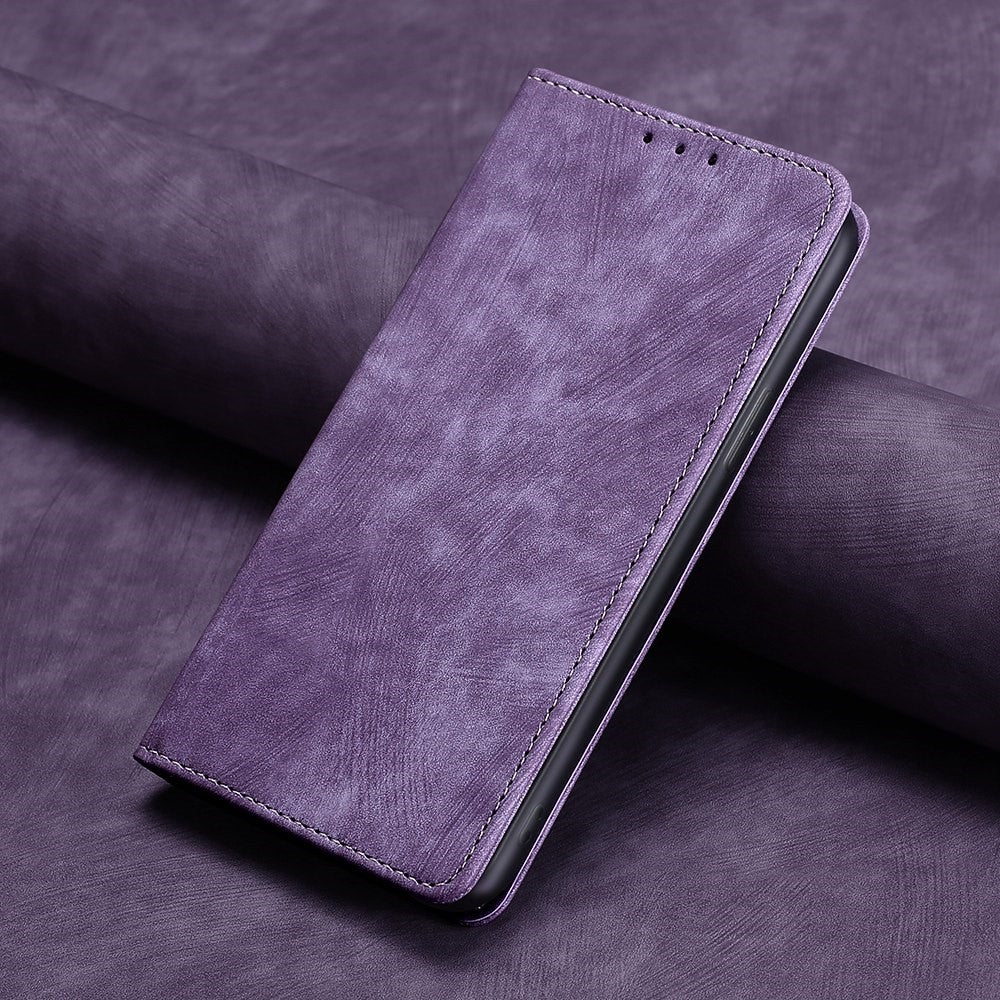 For iPhone 15 Plus RFID Blocking Leather Wallet Phone Case Magnetic Anti-drop Stand Cover