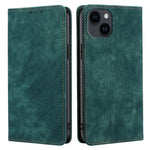 For iPhone 15 Plus RFID Blocking Leather Wallet Phone Case Magnetic Anti-drop Stand Cover