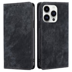 For iPhone 15 Pro Anti-drop Leather Wallet Phone Case RFID Blocking Folding Stand Cover