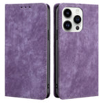 For iPhone 15 Pro Anti-drop Leather Wallet Phone Case RFID Blocking Folding Stand Cover