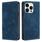 For iPhone 15 Pro Anti-drop Leather Wallet Phone Case RFID Blocking Folding Stand Cover