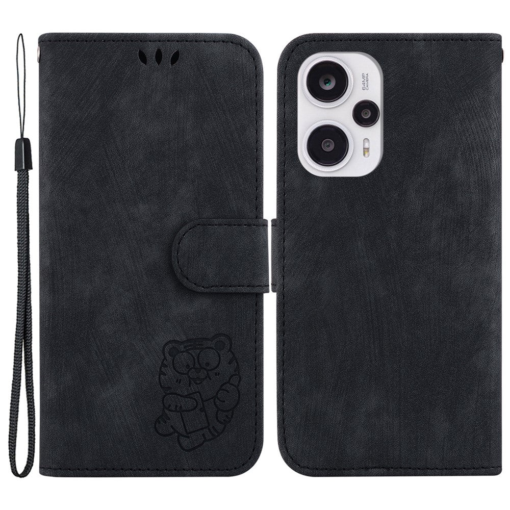 Stand Wallet Phone Case for Xiaomi Poco F5 5G / Redmi Note 12 Turbo , Tiger Pattern Imprinted PU Leather Flip Cover