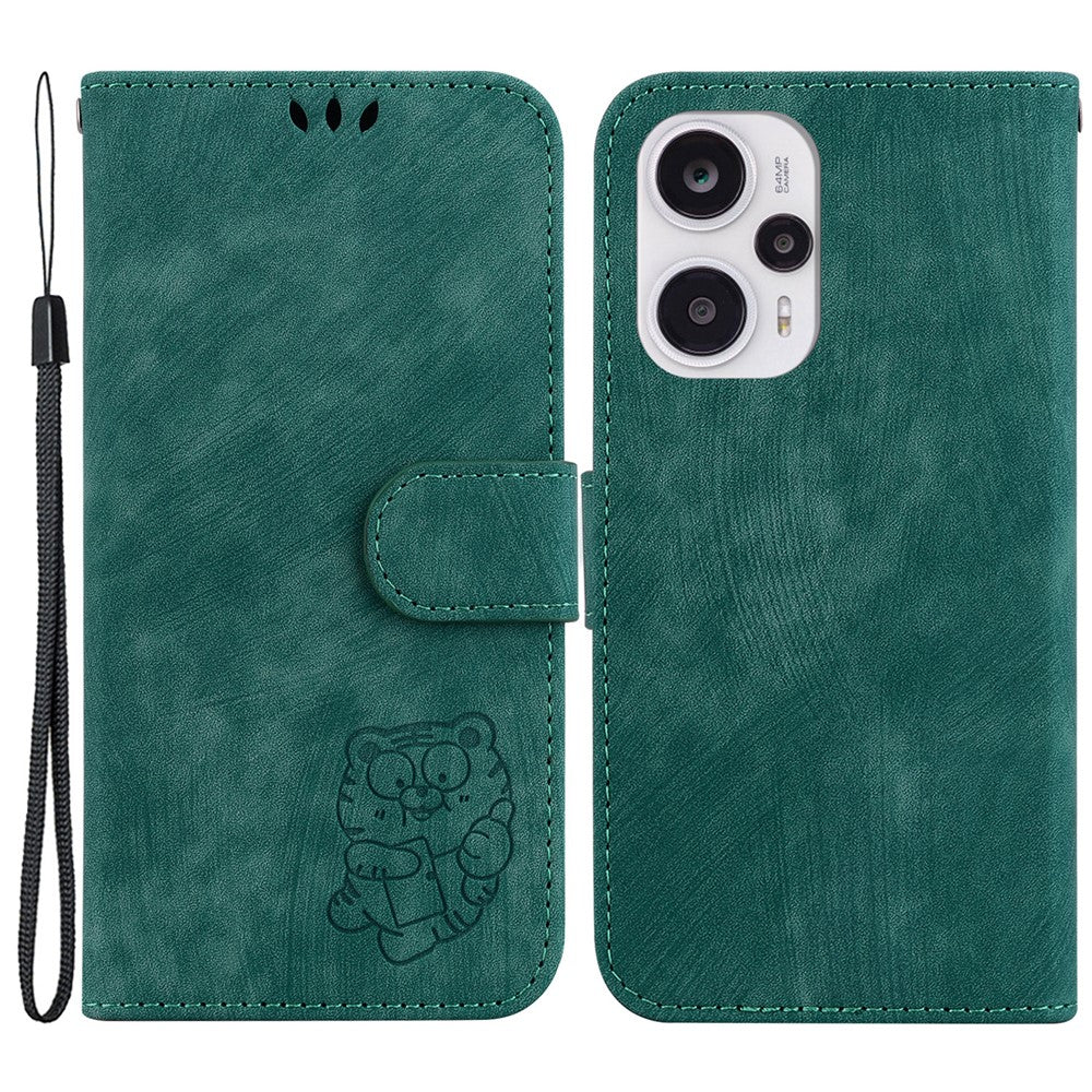 Stand Wallet Phone Case for Xiaomi Poco F5 5G / Redmi Note 12 Turbo , Tiger Pattern Imprinted PU Leather Flip Cover