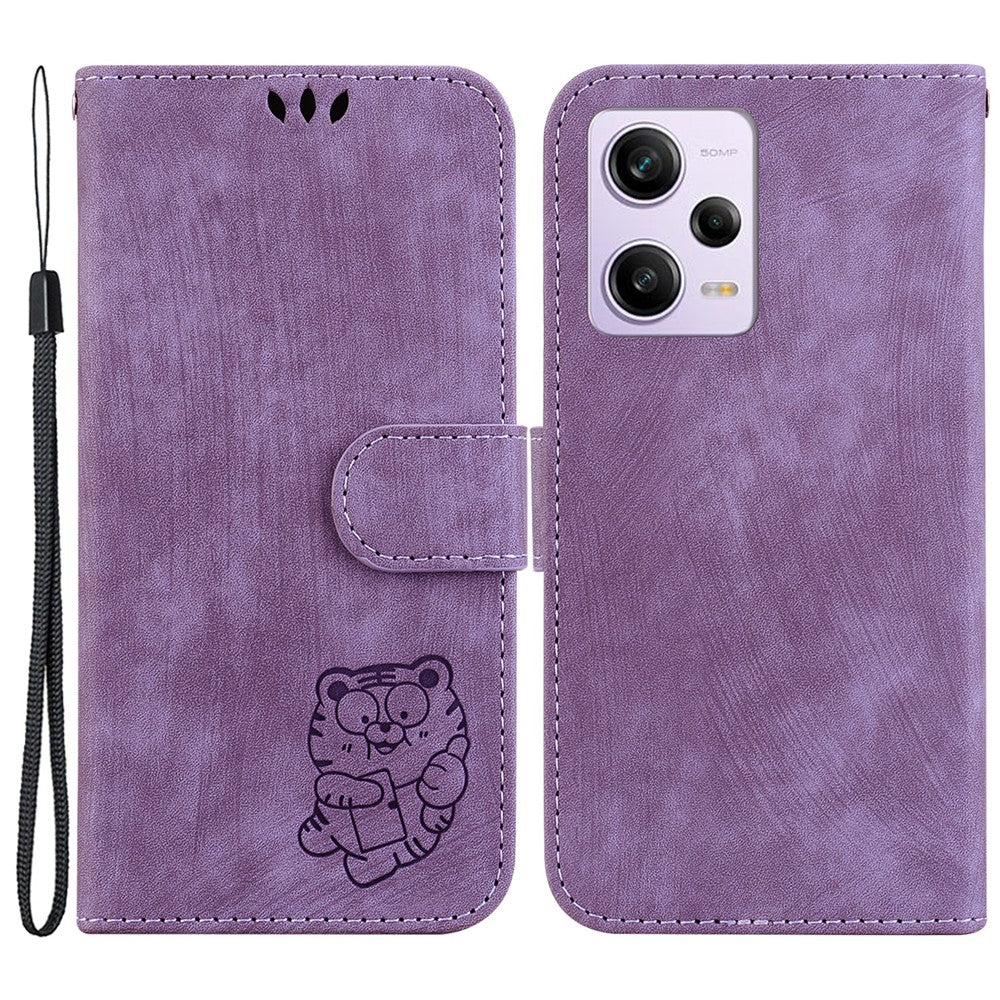 Flip Case for Xiaomi Poco X5 Pro 5G / Redmi Note 12 Pro Speed 5G / Note 12 Pro 5G , Stand Wallet Tiger Pattern Imprinted PU Leather Cellphone Cover