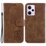 Flip Case for Xiaomi Poco X5 Pro 5G / Redmi Note 12 Pro Speed 5G / Note 12 Pro 5G , Stand Wallet Tiger Pattern Imprinted PU Leather Cellphone Cover
