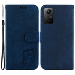 PU Leather Phone Case for Xiaomi Redmi Note 12S 4G , Fully Wrapped Stand Wallet Tiger Pattern Imprinted Cover