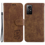 PU Leather Phone Case for Xiaomi Redmi Note 12S 4G , Fully Wrapped Stand Wallet Tiger Pattern Imprinted Cover
