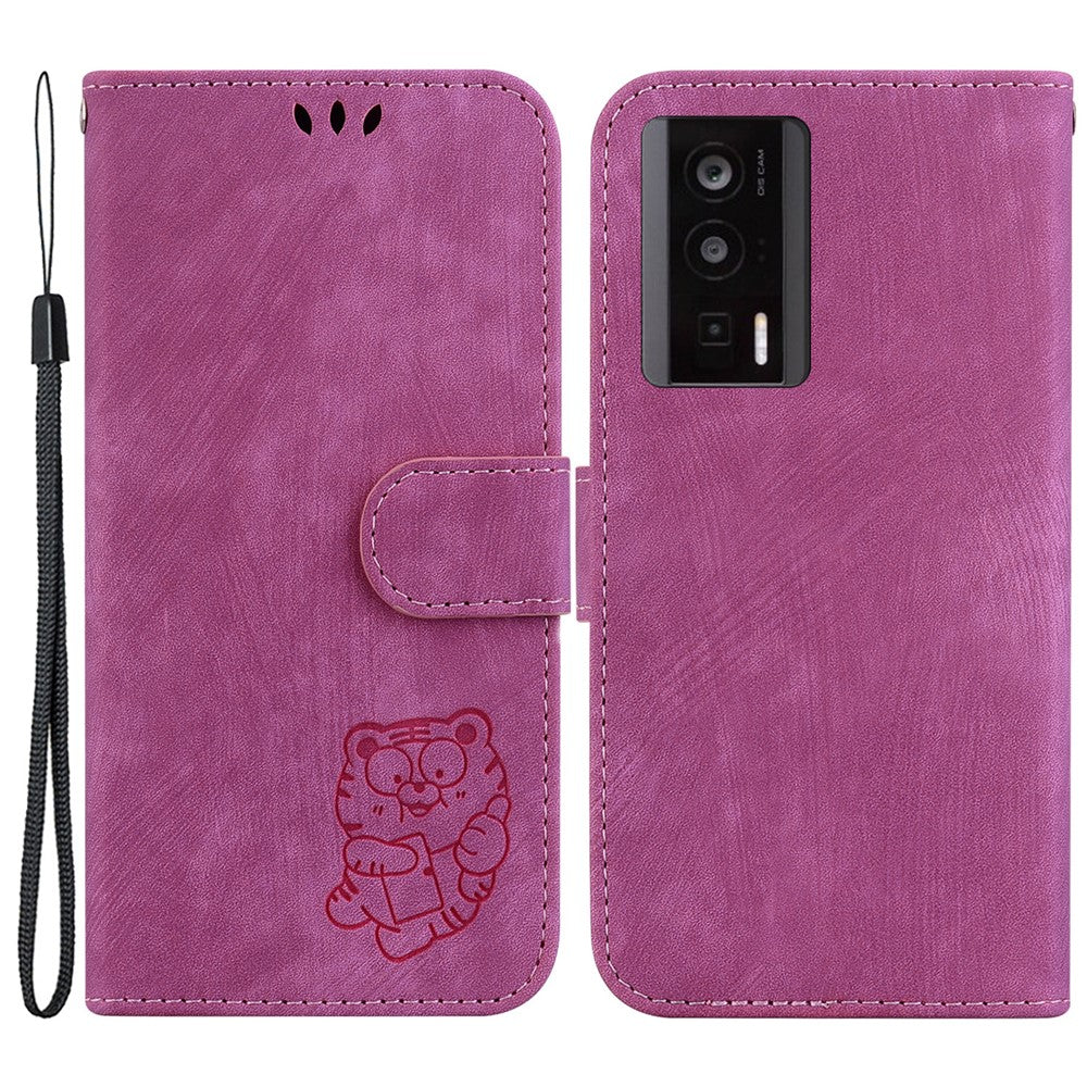 PU Leather Case for Xiaomi Redmi K60 5G / K60 Pro 5G / Poco F5 Pro 5G Stand Wallet Tiger Pattern Imprinted Cellphone Flip Cover