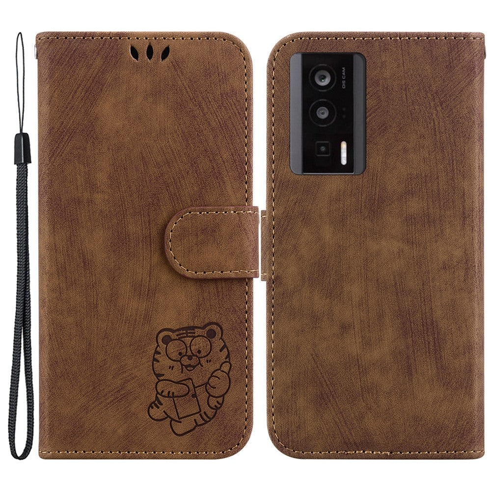 PU Leather Case for Xiaomi Redmi K60 5G / K60 Pro 5G / Poco F5 Pro 5G Stand Wallet Tiger Pattern Imprinted Cellphone Flip Cover