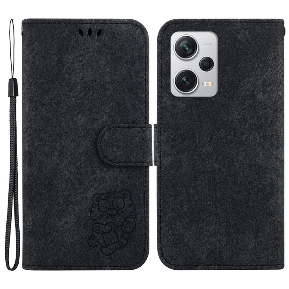 Flip Case for Xiaomi Redmi Note 12 Pro+ 5G Viewing Stand Wallet Tiger Pattern Imprinted PU Leather Cellphone Cover