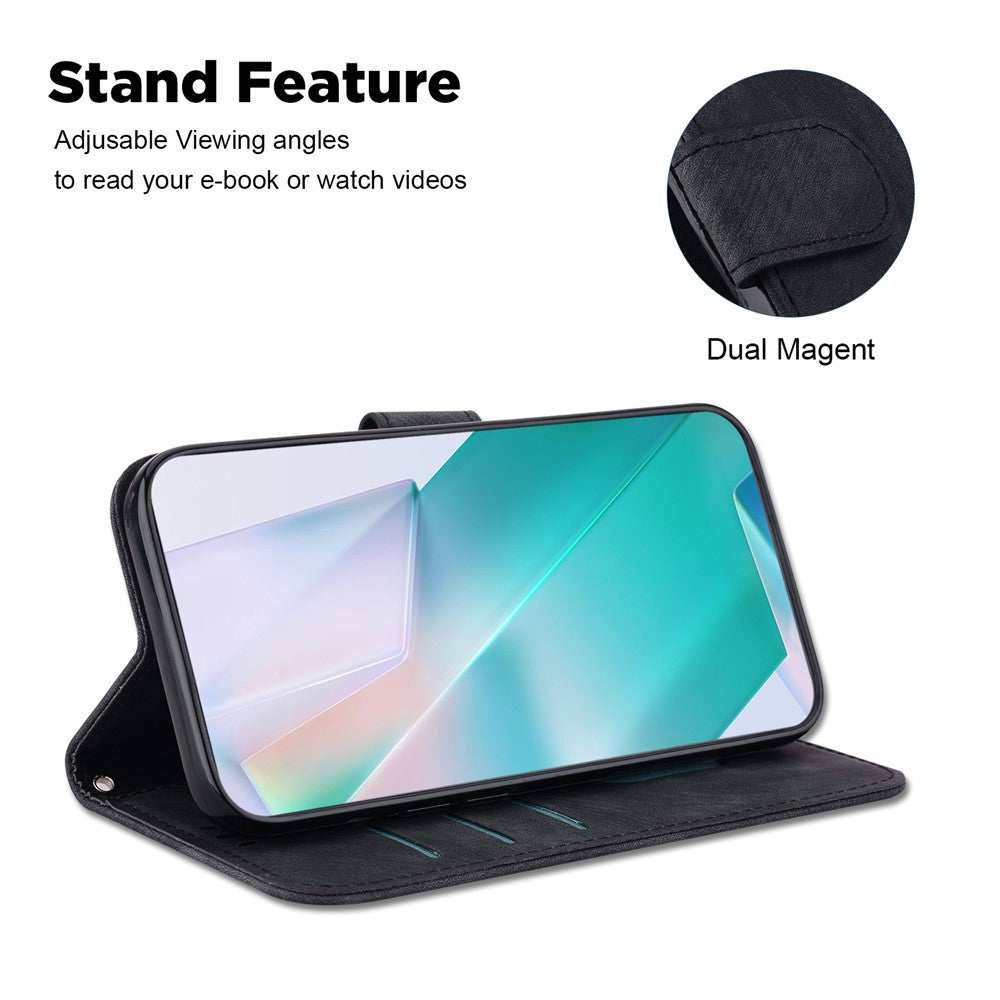 Flip Case for Xiaomi Redmi Note 12 Pro+ 5G Viewing Stand Wallet Tiger Pattern Imprinted PU Leather Cellphone Cover