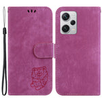 Flip Case for Xiaomi Redmi Note 12 Pro+ 5G Viewing Stand Wallet Tiger Pattern Imprinted PU Leather Cellphone Cover