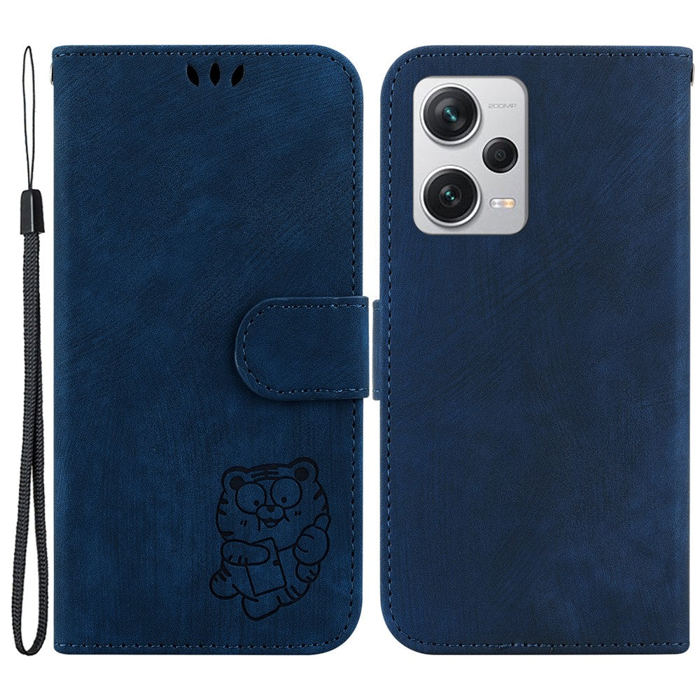 Flip Case for Xiaomi Redmi Note 12 Pro+ 5G Viewing Stand Wallet Tiger Pattern Imprinted PU Leather Cellphone Cover