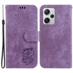 Flip Case for Xiaomi Redmi Note 12 Pro+ 5G Viewing Stand Wallet Tiger Pattern Imprinted PU Leather Cellphone Cover