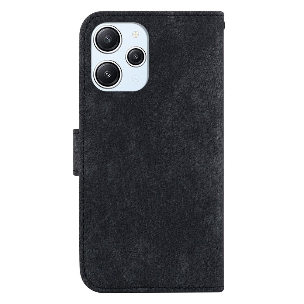 For Xiaomi Redmi 12 4G Shockproof Case Lovely Tiger Imprint Leather Wallet Phone Cover with Stand