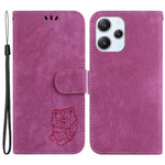 For Xiaomi Redmi 12 4G Shockproof Case Lovely Tiger Imprint Leather Wallet Phone Cover with Stand