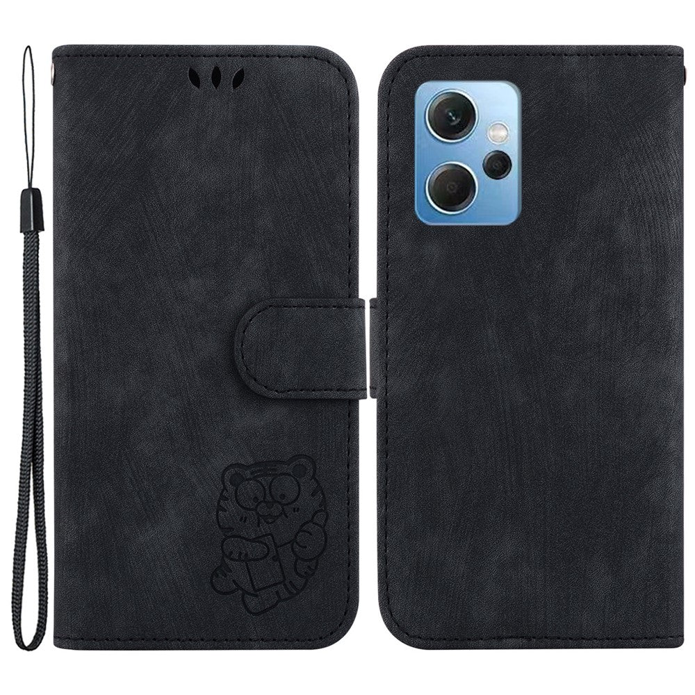 Xiaomi Redmi Note 12 4G Plånboksfodral Härligt Tigeravtryck Magnetiskt Spänne Läderfodral