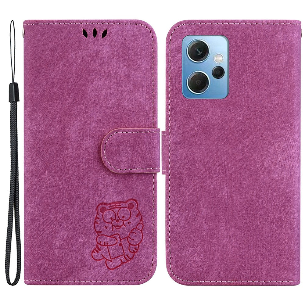 Xiaomi Redmi Note 12 4G Plånboksfodral Härligt Tigeravtryck Magnetiskt Spänne Läderfodral