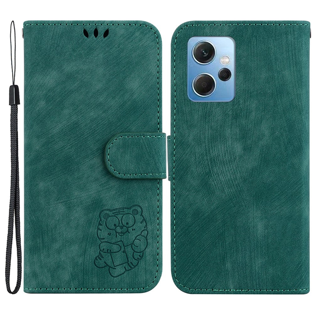 Xiaomi Redmi Note 12 4G Plånboksfodral Härligt Tigeravtryck Magnetiskt Spänne Läderfodral