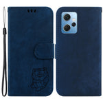 For Xiaomi Redmi Note 12 4G Wallet Phone Case Lovely Tiger Imprint Magnetic Clasp Leather Cover