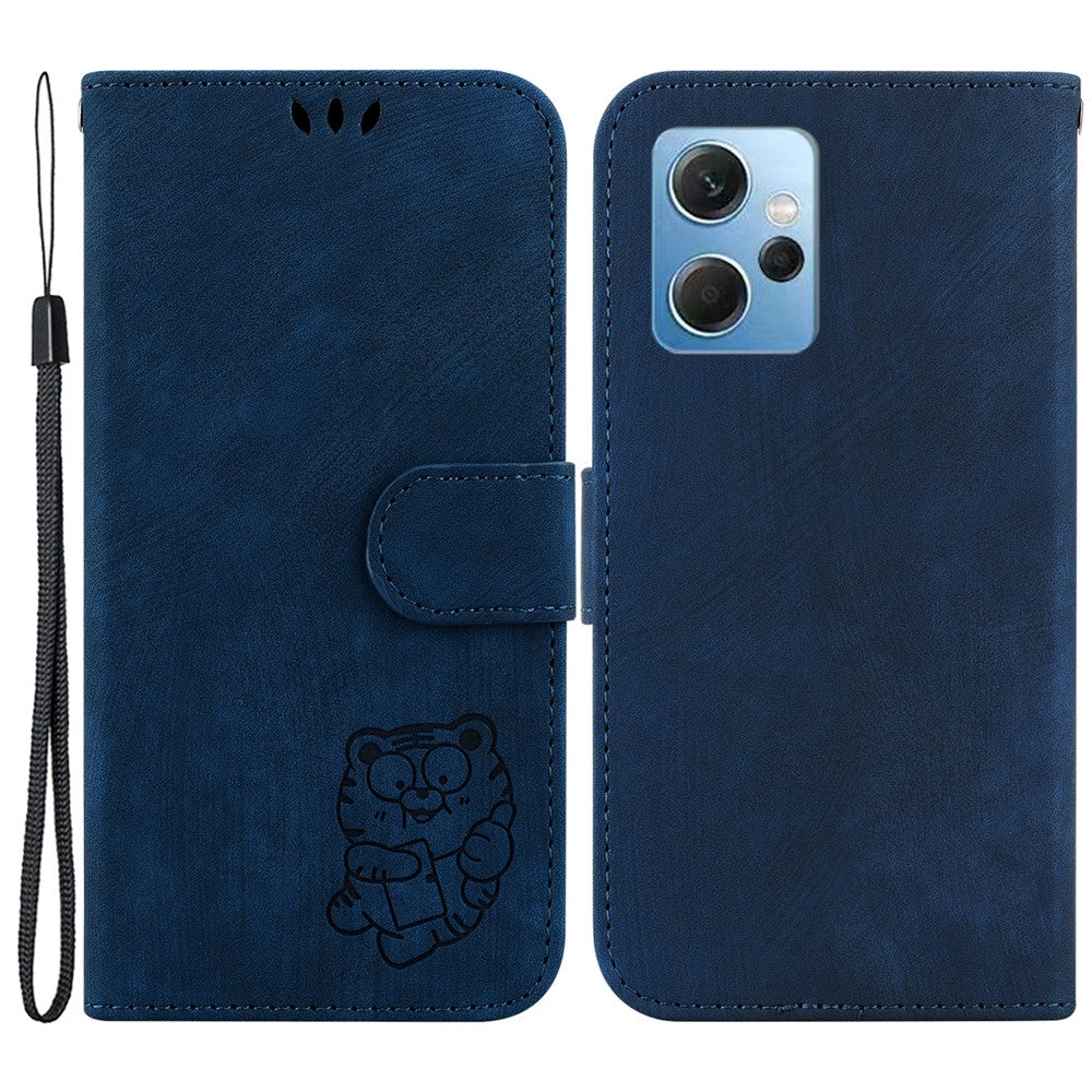 Xiaomi Redmi Note 12 4G Plånboksfodral Härligt Tigeravtryck Magnetiskt Spänne Läderfodral