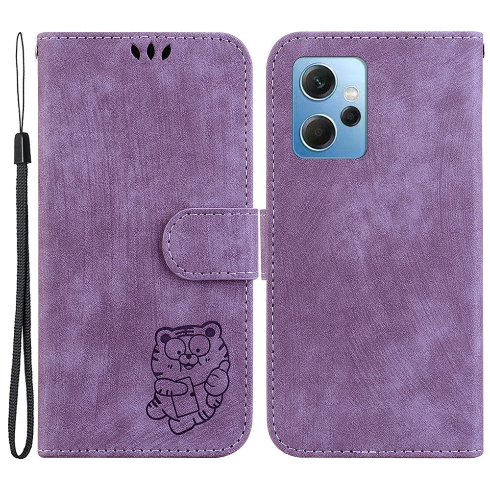 Xiaomi Redmi Note 12 4G Plånboksfodral Härligt Tigeravtryck Magnetiskt Spänne Läderfodral