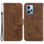 Xiaomi Redmi Note 12 4G Plånboksfodral Härligt Tigeravtryck Magnetiskt Spänne Läderfodral