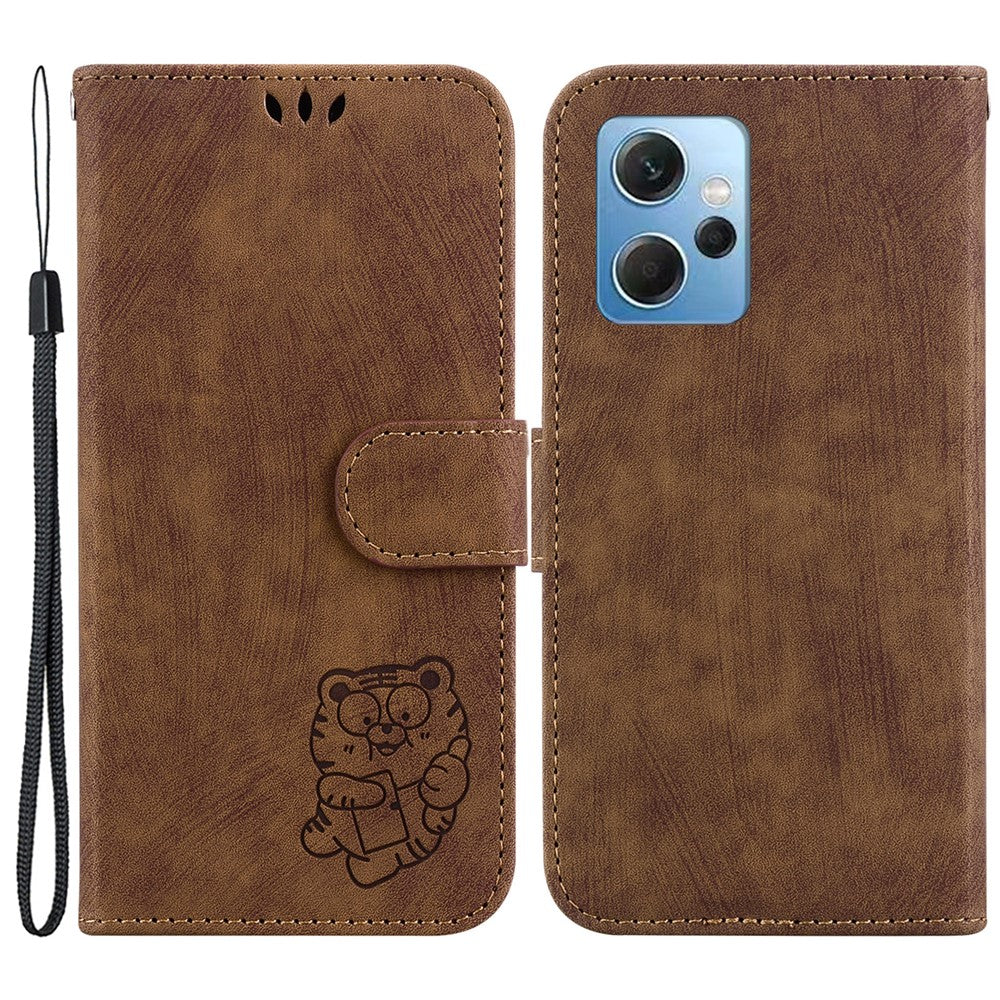 Xiaomi Redmi Note 12 4G Plånboksfodral Härligt Tigeravtryck Magnetiskt Spänne Läderfodral