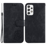 For Samsung Galaxy A73 5G Tiger Pattern Imprinted PU Leather Wallet Phone Cover Flip Stand Case