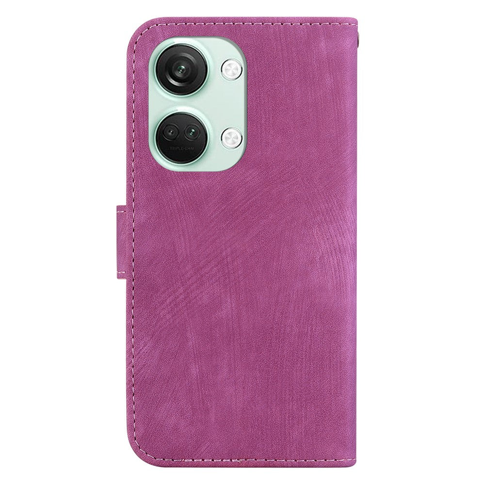 PU-läderfodral med flipfunktion för OnePlus Nord 3 5G / Ace 2V, plånboksfodral med tigermönster och stativ