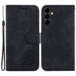 For Samsung Galaxy A24 4G (162.1 x 77.6 x 8.3mm) Imprinted Tiger Pattern Phone Case PU Leather Stand Wallet Cover