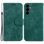For Samsung Galaxy A24 4G (162.1 x 77.6 x 8.3mm) Imprinted Tiger Pattern Phone Case PU Leather Stand Wallet Cover