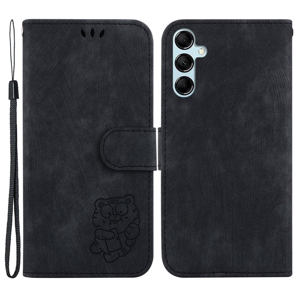 PU-læderpungcover til Samsung Galaxy M54 5G / F54 5G, telefoncover med tiger-mønster og stativfunktion