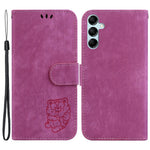PU-læderpungcover til Samsung Galaxy M54 5G / F54 5G, telefoncover med tiger-mønster og stativfunktion