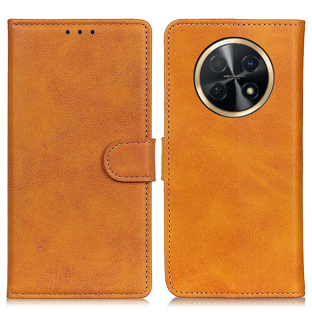 For Huawei nova Y91 4G / Enjoy 60X Wallet Leather Phone Case Full Protection Cowhide Texture Stand Phone Cover