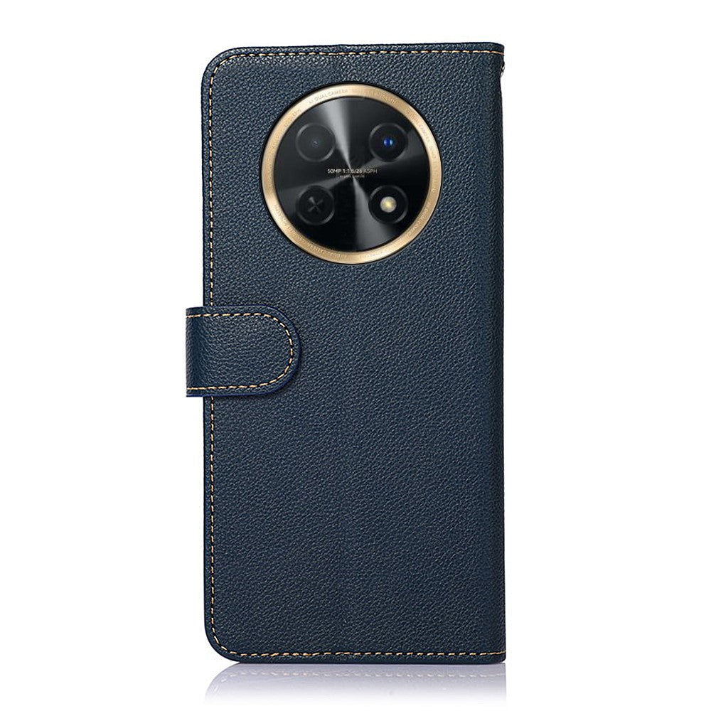 KHAZNEH For Huawei nova Y91 4G / Enjoy 60X RFID Blocking Phone Leather Case Litchi Texture Wallet Stand Phone Cover