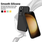 For Huawei P60 Pro / P60 Anti-Scratch Liquid Silicone Phone Case Soft Lining Shockproof Phone Cover with Strap
