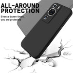 For Huawei P60 Pro / P60 Anti-Scratch Liquid Silicone Phone Case Soft Lining Shockproof Phone Cover with Strap