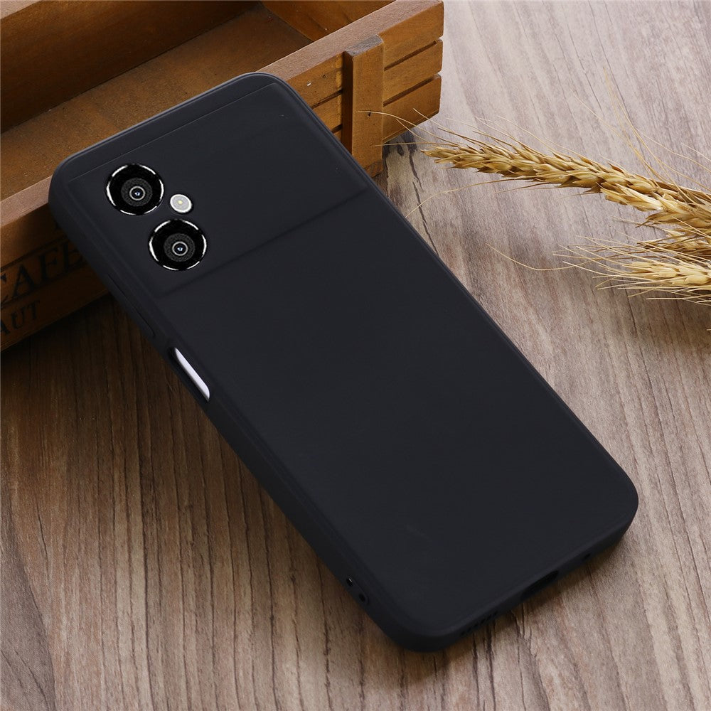 For Xiaomi Redmi Note 11R 5G Slim-Fit Phone Shell Liquid Silicone Soft Lining Phone Case Cover with Strap