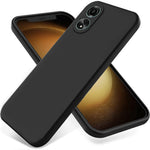 Oppo A78 4G flytande silikonmobilskal mjukt fodral fallsäkert fodral med rem